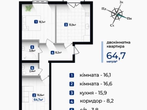 квартира за адресою Молодіжна вул., 53