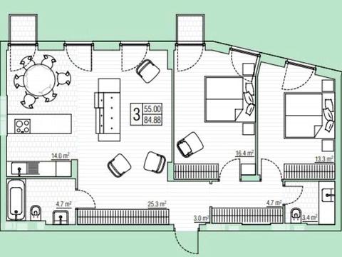 квартира за адресою Мисливська вул., 3-Б