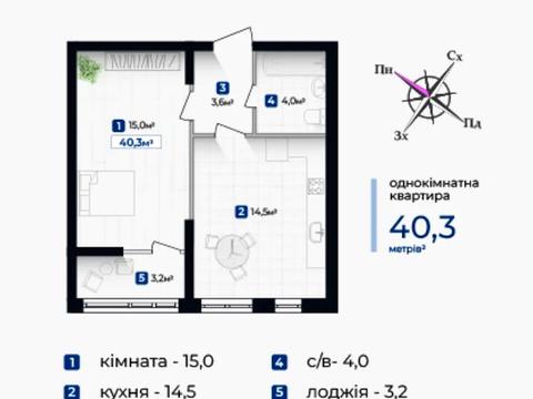 квартира за адресою Надрічна вул., (Будинок 1)