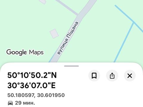 участок по адресу Піщана