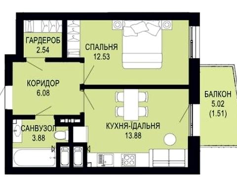 квартира за адресою Кирила Студинського вул., (Будинок 1)