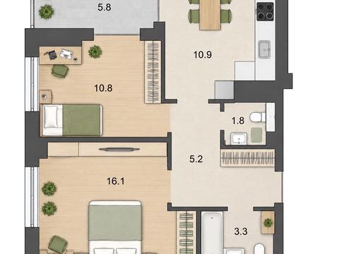 квартира за адресою Кавказька вул., 32-Б