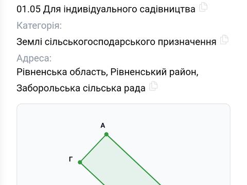 ділянка за адресою с. Забороль, 