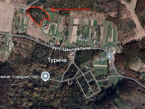 участок по адресу Центральна