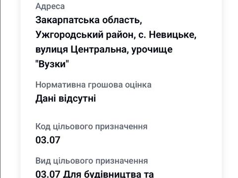 ділянка за адресою Центральна