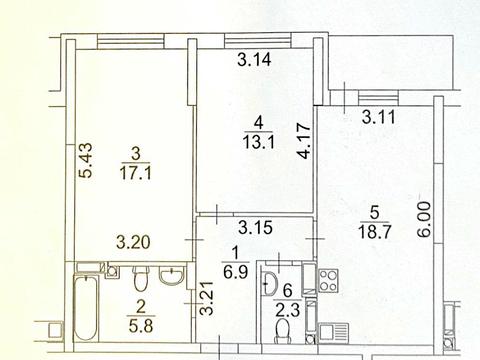 квартира по адресу Воздухофлотский просп. (Повітрофлотський), 56-Б
