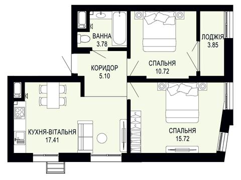 квартира за адресою Василя Щурата вул., (Будинок 1)