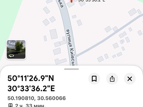 ділянка за адресою Київська