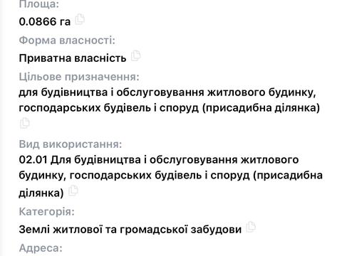 ділянка за адресою Поліська вул.