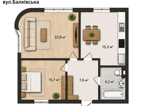 квартира за адресою Балківська вул., 22а к3