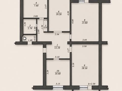 квартира по адресу Героев Днепра ул., 10