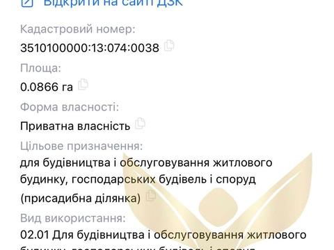 ділянка за адресою Затишна вул.