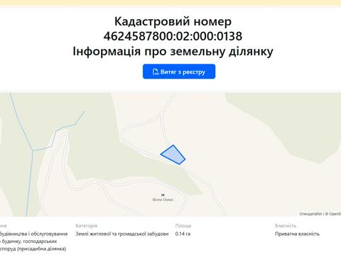 ділянка за адресою с. Тухля, 