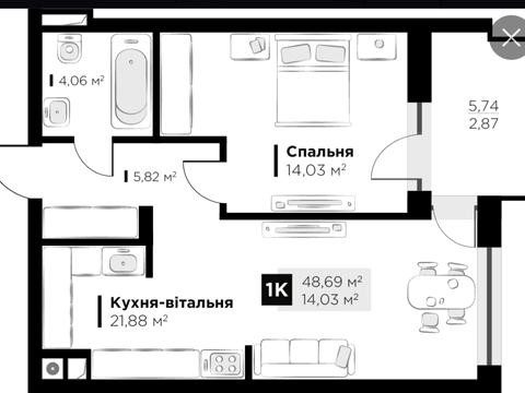 квартира по адресу Пимоненко ул. (Донбассовская), 14-А