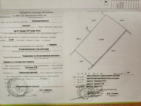 ділянка за адресою Масив Сонячний