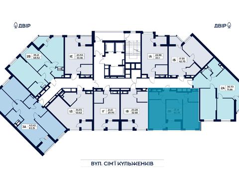 квартира по адресу Семьи Кульженков ул. (Дегтяренко Петра), (Будинок 2)