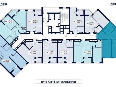 квартира по адресу Семьи Кульженков ул. (Дегтяренко Петра), (Будинок 2)