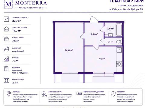 квартира по адресу Героев Днепра ул., 75