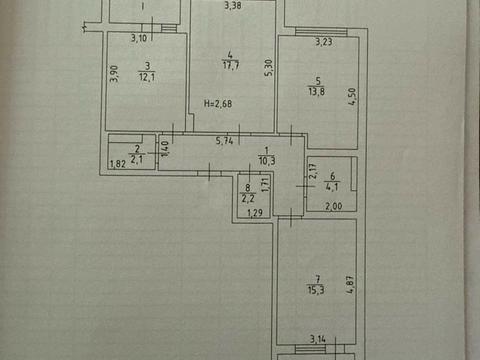 квартира по адресу Академика Воробьёва ул. (Академіка Воробйова), 1б