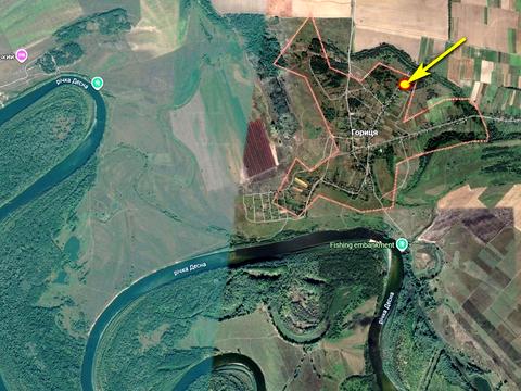 ділянка за адресою с. Гориця, попудренка