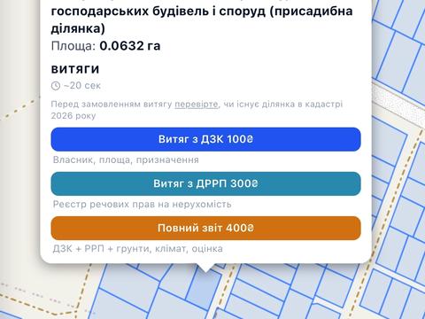 ділянка за адресою с. Оброшине, 