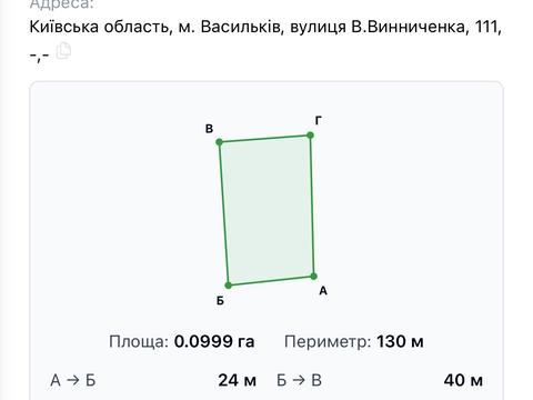 ділянка за адресою В.Винниченка