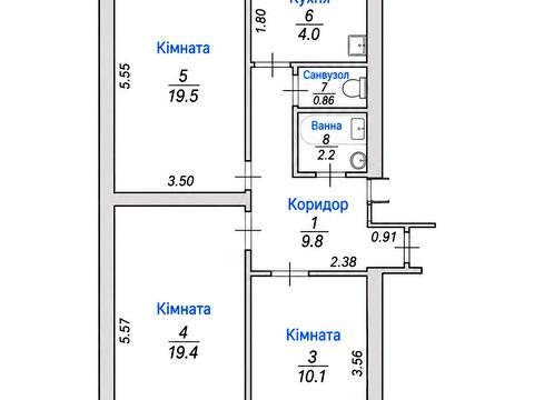 квартира по адресу Героїв 128-ї Бригади ул. (8 Березня), 5