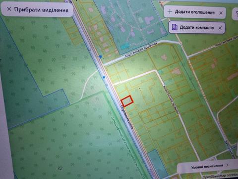 участок по адресу Обухівське шоссе
