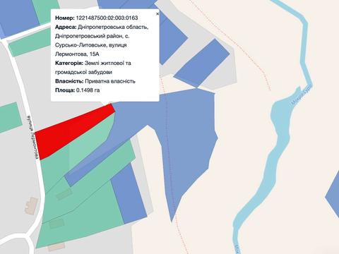 ділянка за адресою с. Сурсько-Литовське, Литовська