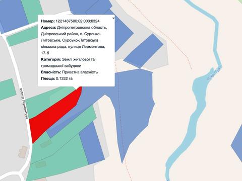 ділянка за адресою с. Сурсько-Литовське, Литовська