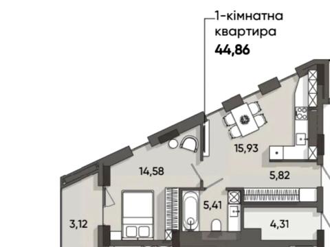 квартира за адресою Джона Леннона вул., (Будинок 2)