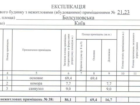 комерційна за адресою Болсуновська вул. (Сергія Струтинського), 21