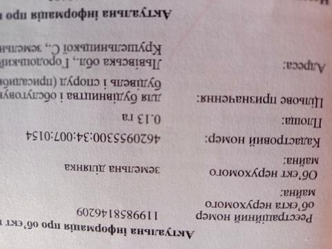ділянка за адресою смт. Великий Любінь, С.Крушельницької, 25