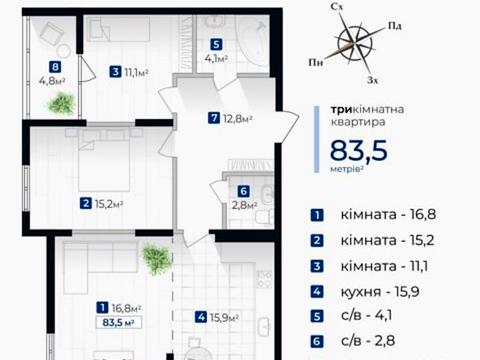 квартира за адресою Гната Хоткевича вул., (Будинок)