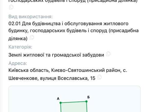 ділянка за адресою Всеславська