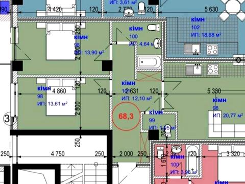 квартира по адресу Гетмана Мазепы ул., 160-А