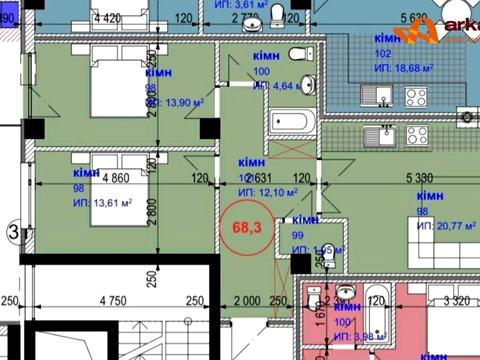 квартира по адресу Гетмана Мазепы ул., 160-А