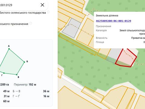 ділянка за адресою 