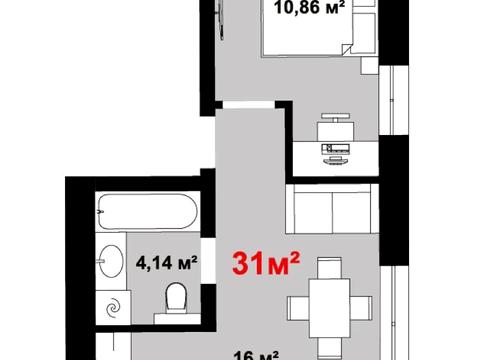 квартира за адресою Дмитра Коцюбайла вул., 3