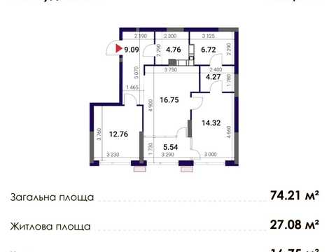 квартира за адресою Дніпровська набережна вул., (Будинок 11)
