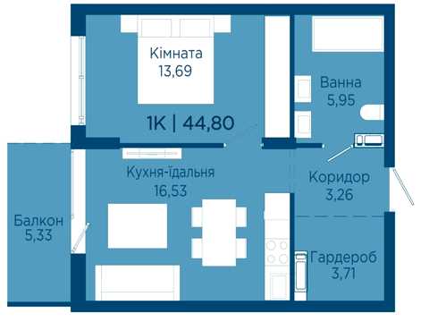 квартира за адресою Бастіонна вул., (Будинок 1)