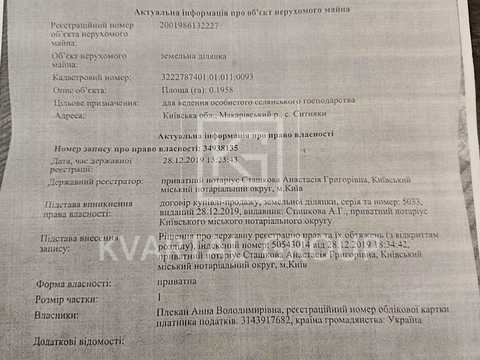 ділянка за адресою вул. Зелений Хутор, 24