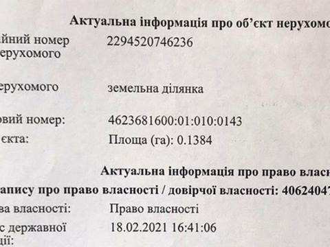 ділянка за адресою 