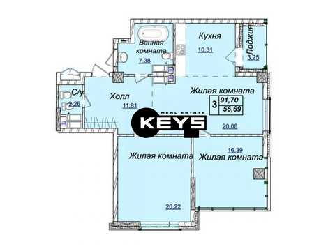 квартира за адресою Андрія Верхогляда вул. (Михайла Драгомирова), 19-Б