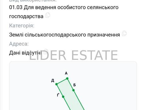 ділянка за адресою Головна