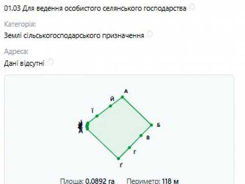 участок по адресу 
