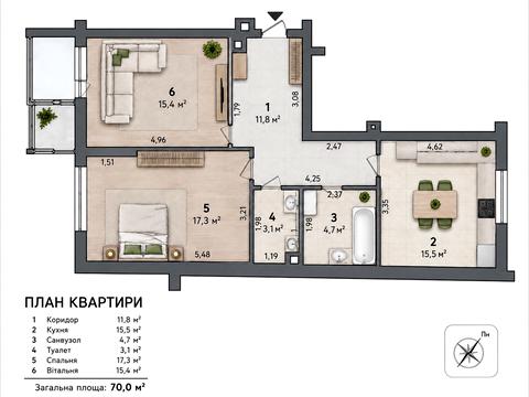 квартира за адресою Івана Виговського вул. (Маршала Гречка), 10-Л