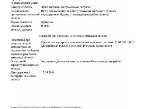 ділянка за адресою наталії ужвій, 17