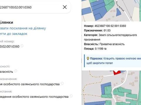 ділянка за адресою 
