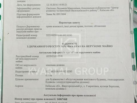 ділянка за адресою березова